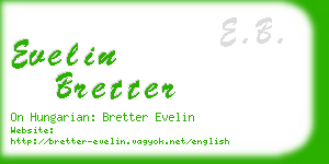 evelin bretter business card